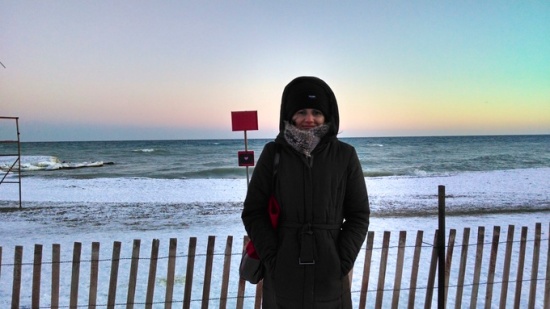 Freezing, Toronto beach in winter